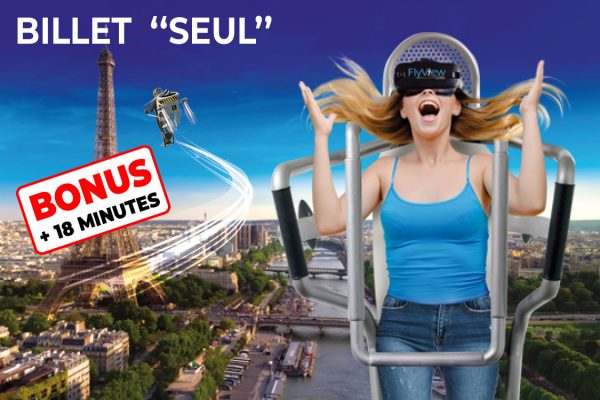 Billet Seul Survol de Paris + bonus Monde (18 minutes)